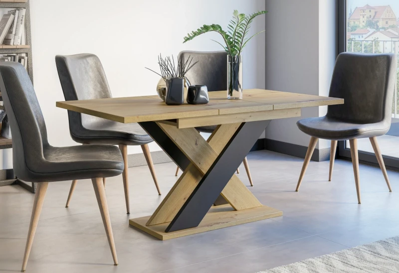 Stół rozkładany Symfonia 120-160 cm prostokątny nowoczesny do jadalni salonu