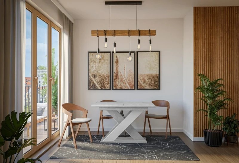 Stół rozkładany Symfonia 120-160 cm prostokątny nowoczesny do jadalni salonu