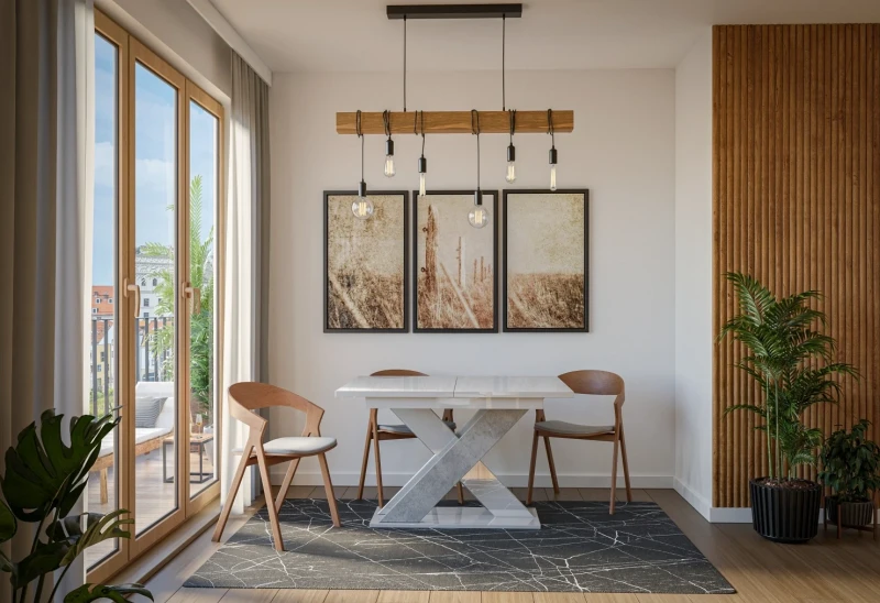 Stół rozkładany Symfonia 120-160 cm prostokątny nowoczesny do jadalni salonu