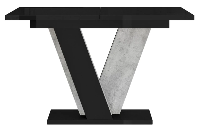 Stół rozkładany Solit 120-160 cm prostokątny nowoczesny do jadalni salonu black gloss