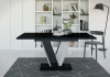 Stół rozkładany Solit 120-160 cm prostokątny nowoczesny do jadalni salonu black gloss