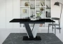 Stół rozkładany Solit 120-160 cm prostokątny nowoczesny do jadalni salonu black gloss