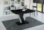 Stół rozkładany Solit 120-160 cm prostokątny nowoczesny do jadalni salonu black gloss