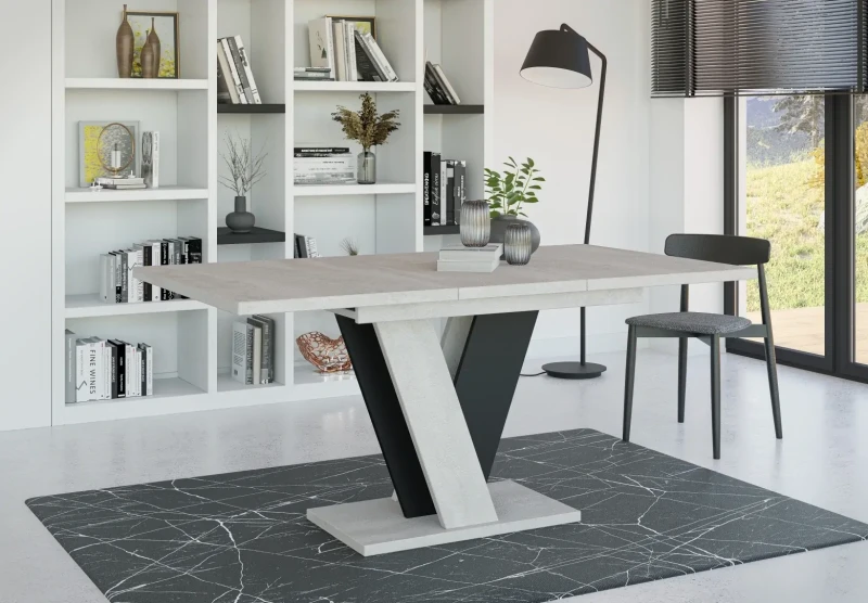 Stół rozkładany Solit 120-160 cm prostokątny nowoczesny do jadalni salonu K350/black