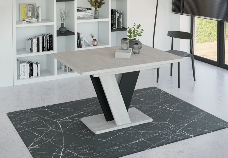 Stół rozkładany Solit 120-160 cm prostokątny nowoczesny do jadalni salonu K350/black