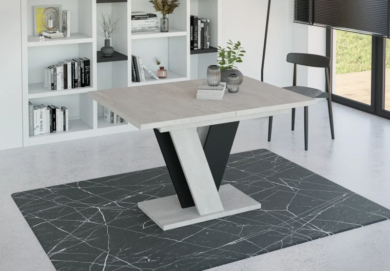 Stół rozkładany Solit 120-160 cm prostokątny nowoczesny do jadalni salonu K350/black