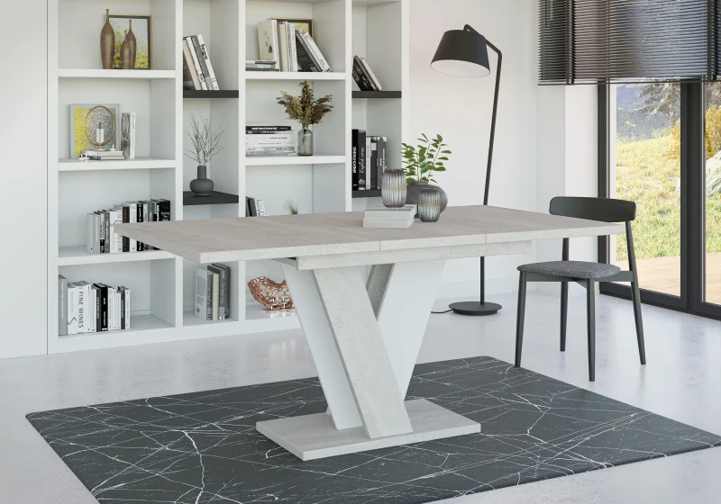 Stół rozkładany Solit 120-160 cm prostokątny nowoczesny do jadalni salonu K350/white