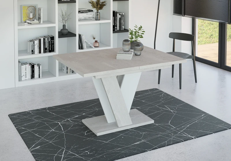 Stół rozkładany Solit 120-160 cm prostokątny nowoczesny do jadalni salonu K350/white