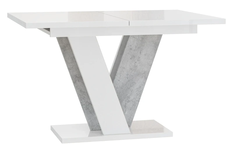 Stół rozkładany Solit 120-160 cm prostokątny nowoczesny do jadalni salonu white gloss