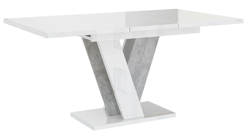 Stół rozkładany Solit 120-160 cm prostokątny nowoczesny do jadalni salonu white gloss