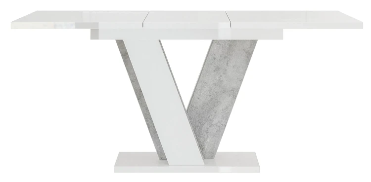 Stół rozkładany Solit 120-160 cm prostokątny nowoczesny do jadalni salonu white gloss
