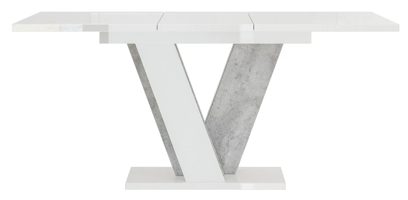 Stół rozkładany Solit 120-160 cm prostokątny nowoczesny do jadalni salonu white gloss
