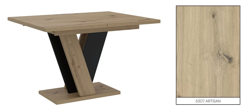 Stół rozkładany Solit 120-160 cm prostokątny nowoczesny do jadalni salonu artisan