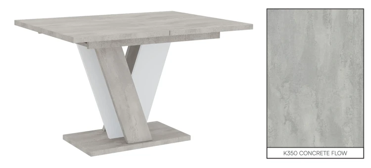 Stół rozkładany Solit 120-160 cm prostokątny nowoczesny do jadalni salonu K350/white