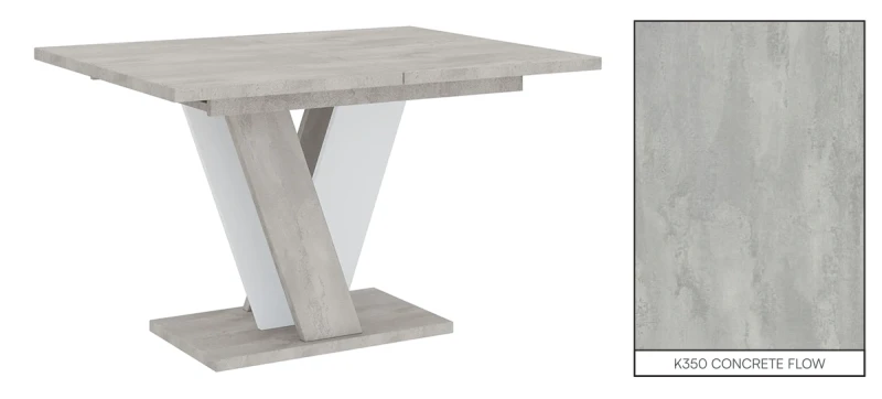Stół rozkładany Solit 120-160 cm prostokątny nowoczesny do jadalni salonu K350/white