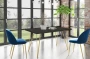 Stół rozkładany Leone Złoty 120-220 cm do jadalni salonu Smooth concrete
