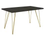 Stół rozkładany Leone Złoty 120-220 cm do jadalni salonu Smooth concrete