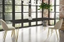Stół rozkładany Leone Złoty 120-220 cm do jadalni salonu Smooth concrete