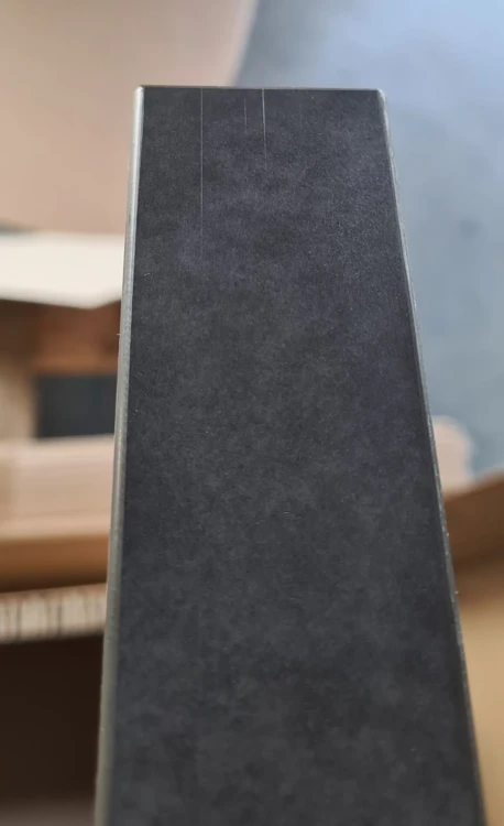 Stół rozkładany Leone Złoty 120-220 cm do jadalni salonu Smooth concrete