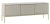 Szafka RTV Aspen I 150 cm trzydrzwiowa na metalowych nóżkach do salonu cashmere/złoty