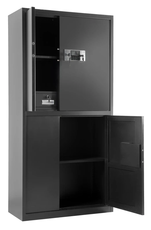 Szafa metalowa XD-032 z dwoma zamkami elektronicznymi i czujnikiem wstrząsowym Biała