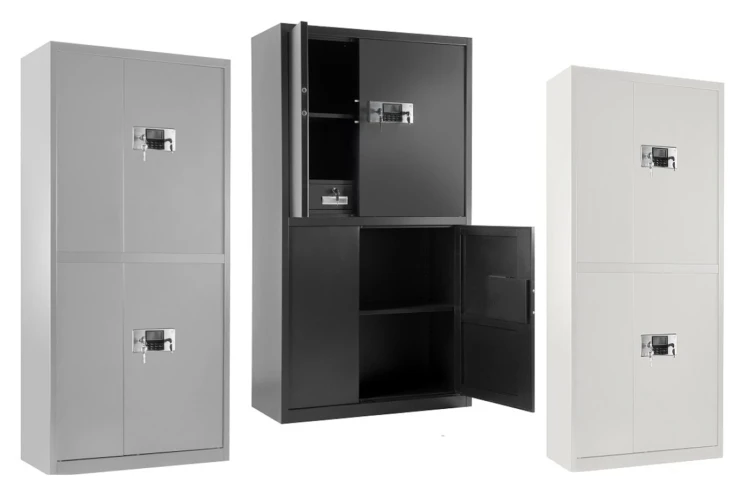 Szafa metalowa XD-032 z dwoma zamkami elektronicznymi i czujnikiem wstrząsowym Biała