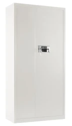 Szafa metalowa XD-034 z zamkiem elektronicznym i czujnikiem wstrząsowym Biała
