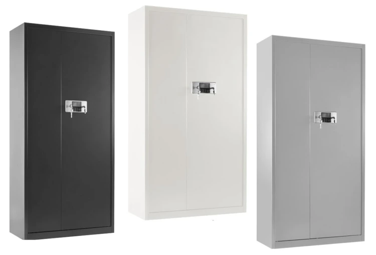 Szafa metalowa XD-034 z zamkiem elektronicznym i czujnikiem wstrząsowym Szara