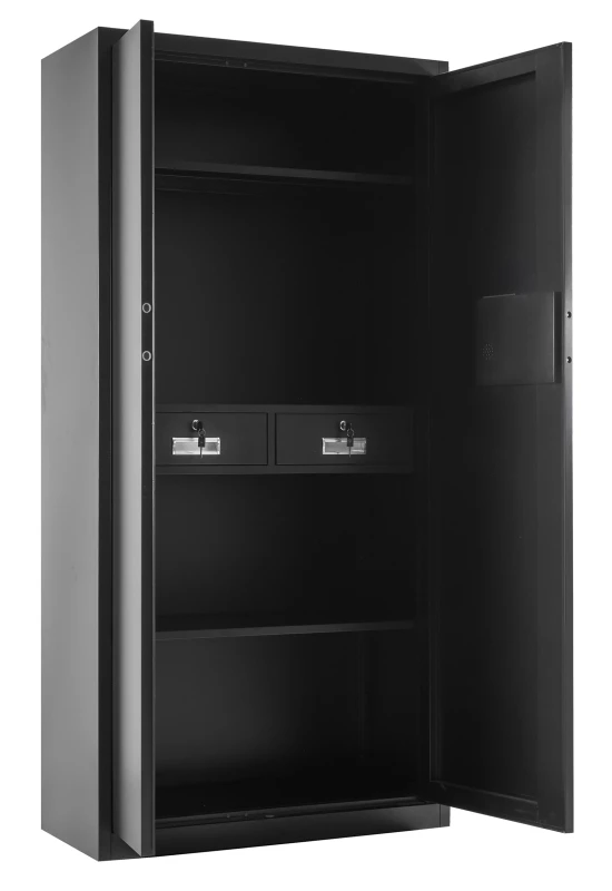 Szafa metalowa XD-034 z zamkiem elektronicznym i czujnikiem wstrząsowym Czarna