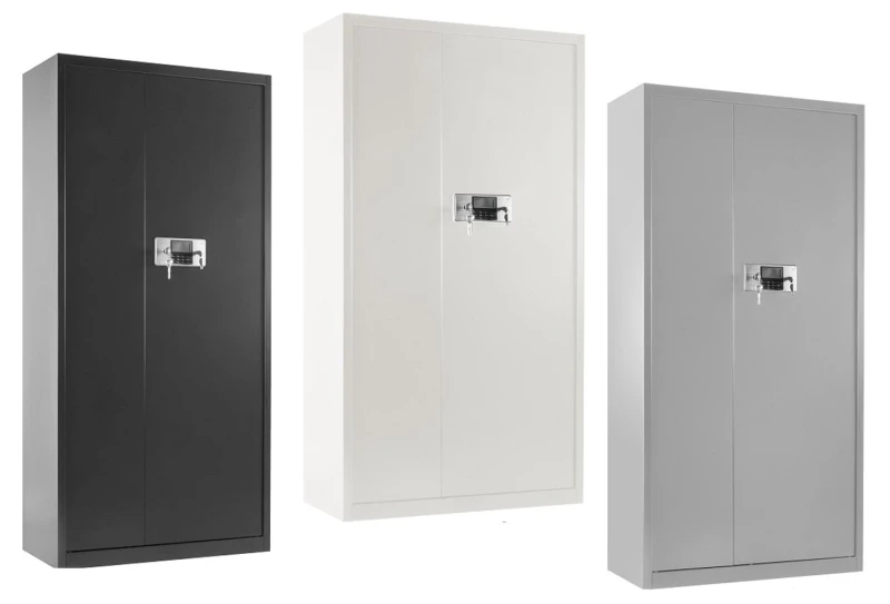 Szafa metalowa XD-034 z zamkiem elektronicznym i czujnikiem wstrząsowym Czarna
