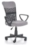 Fotel obrotowy Timmy 52 cm z siatką do pokoju młodzieżowego popiel/czarny