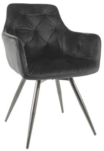 Krzesło tapicerowane Mango Velvet czarny Bluvel 19