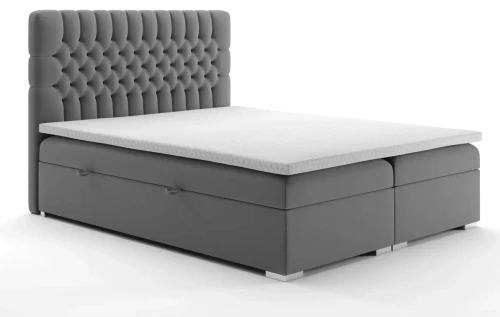 Łóżko kontynentalne Dalia z pojemnikiem 160x200 dwuosobowe tapicerowane