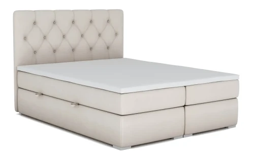 Łóżko kontynentalne Roma z pojemnikiem 160x200 dwuosobowe tapicerowane