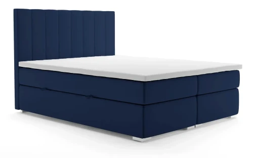 Łóżko kontynentalne Puro z pojemnikami 120x200 dwuosobowe tapicerowane