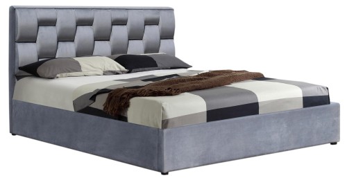 Łóżko podwójne Annabel 160 z funkcją pojemnika 160x200cm popielaty