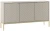 Komoda Aspen III 150 cm trzydrzwiowa z frezowanymi frontami do salonu cashmere/złoty