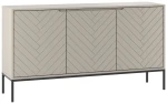 Komoda Aspen III 150 cm trzydrzwiowa z frezowanymi frontami do salonu kaszmirowa