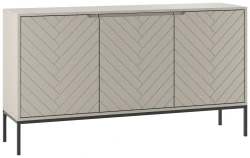 Komoda Aspen III 150 cm trzydrzwiowa z frezowanymi frontami do salonu kaszmirowa