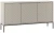 Komoda Aspen III 150 cm trzydrzwiowa z frezowanymi frontami do salonu cashmere/czarny