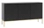 Komoda Aspen III 150 cm trzydrzwiowa z frezowanymi frontami do salonu czarny/złoty