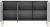Komoda Aspen III 150 cm trzydrzwiowa z frezowanymi frontami do salonu czarny/złoty