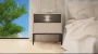 Szafka nocna Aspen IV 53 cm z szufladą i oświetleniem LED do sypialni cashmere/czarny
