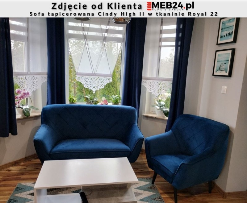 Sofa tapicerowana Cindy High II w stylu skandynawskim - zdjęcie od klienta