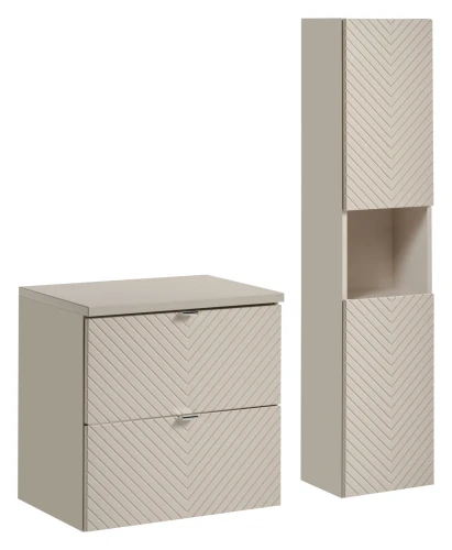 Zestaw mebli łazienkowych VIVA CASHMERE szafka 60 cm z blatem 60 cm i słupkiem - 3 elementy
