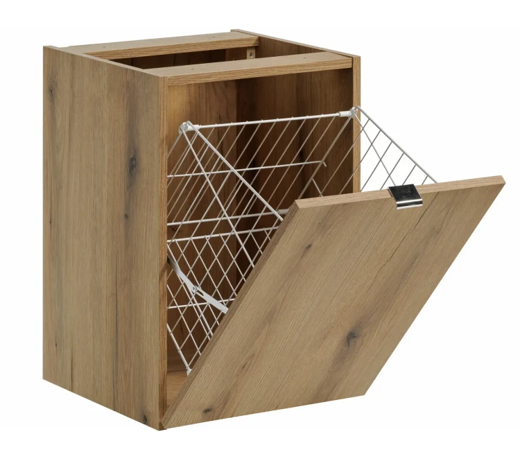 Zestaw mebli łazienkowych VIVA CASHMERE - szafka pod blat 40cm z koszem na pranie NOVA OAK 81-40-1DK