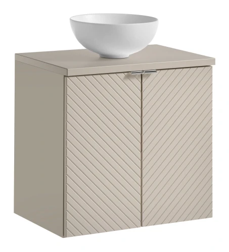 Zestaw mebli łazienkowych VIVA CASHMERE szafka 60 cm 2 drzwi z umywalką DOMI i  blatem 60 cm