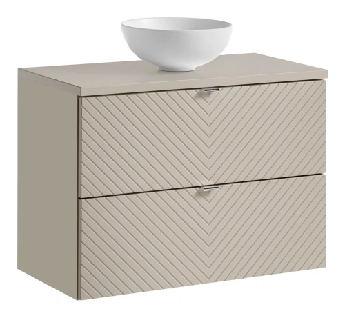 Zestaw mebli łazienkowych VIVA CASHMERE szafka 80 cm 2 szuflady z umywalką DOMI i blatem 80 cm