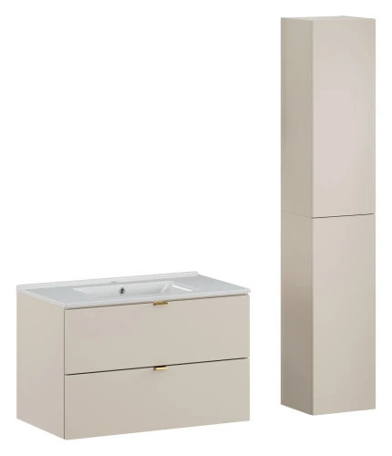 Zestaw mebli łazienkowych DALIA CASHMERE z szafką 80 cm z umywalką LAVA i słupkiem - 4 elementy