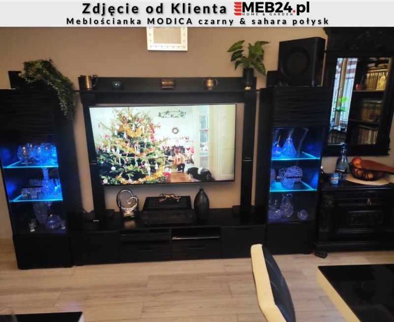 Meblościanka MODICA czarny & sahara połysk - zdjęcie od klienta